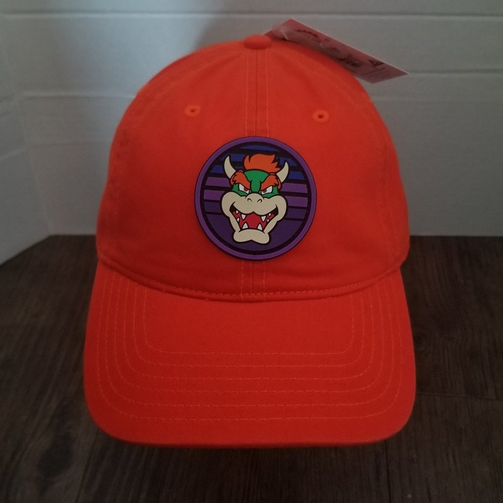 Red/Orange Bowser Logo Hat (Nintendo Super Mario)